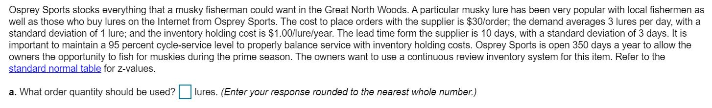 Osprey Sports stocks everything that a musky