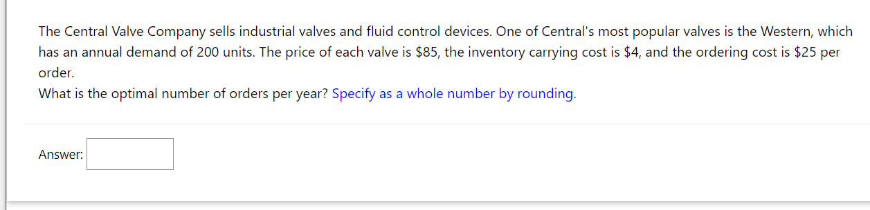 The Central Valve Company sells industrial valves