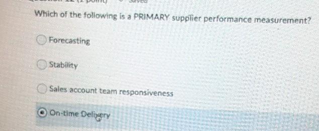 Which of the following is a PRIMARY supplier