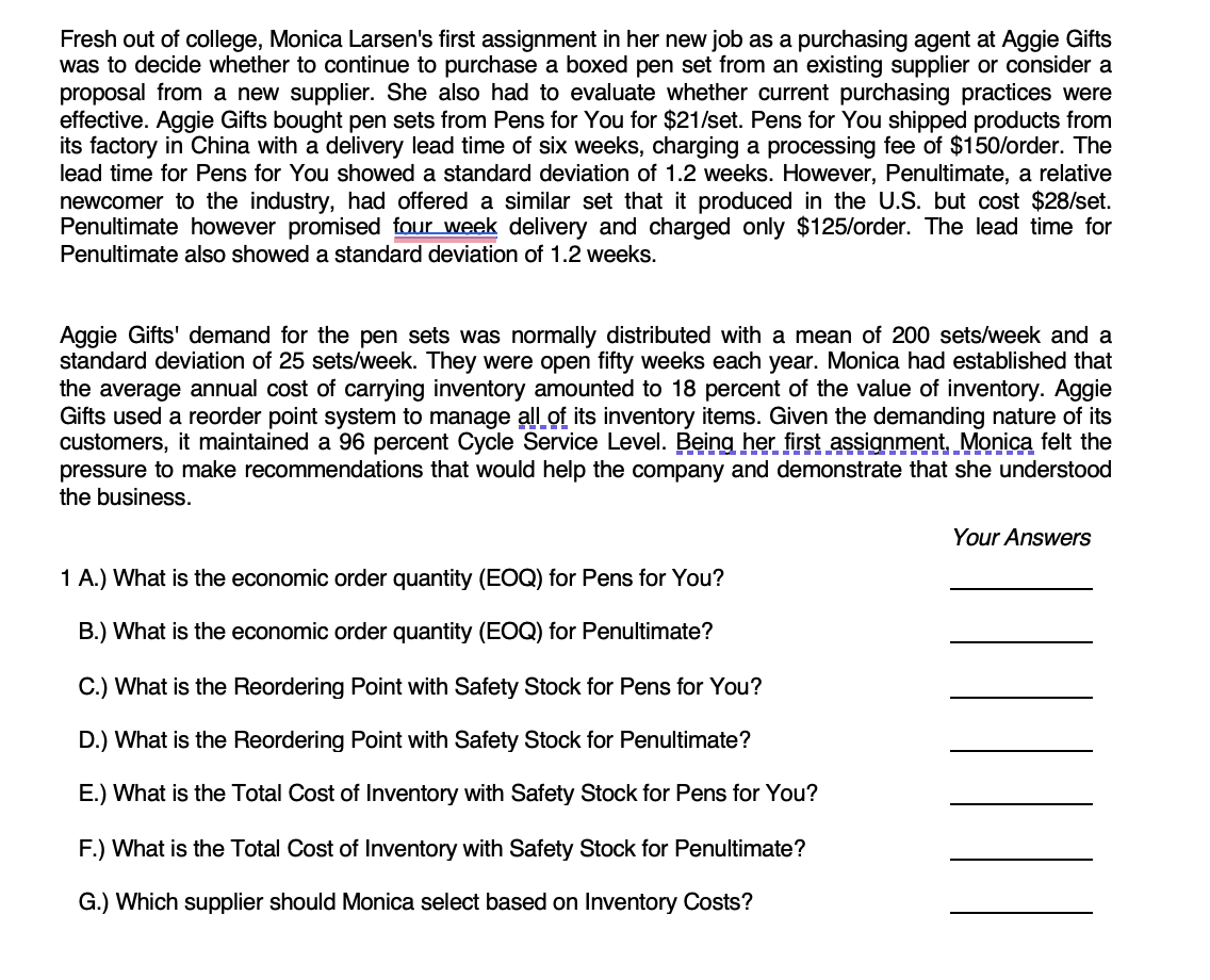 Fresh out of college, Monica Larsen's first