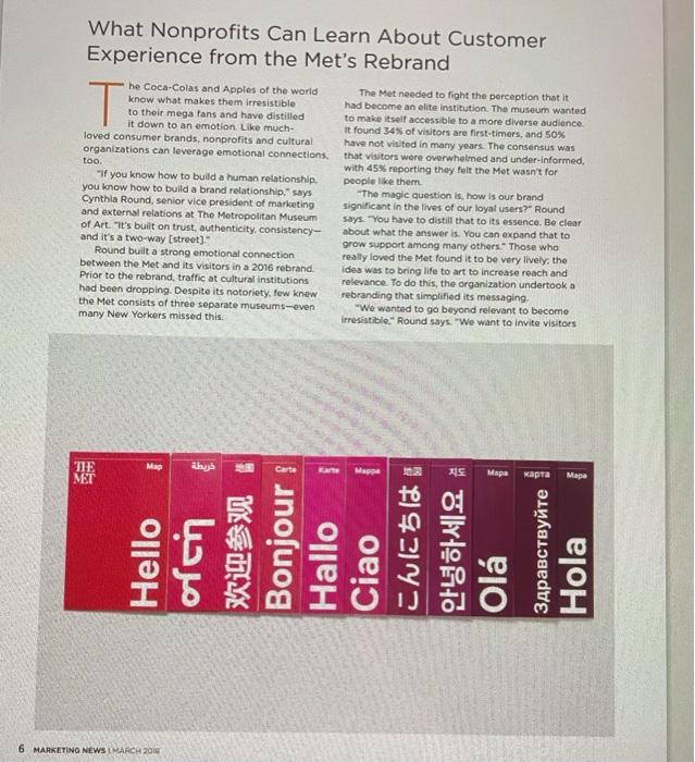 Read the attached article from Marketing News.