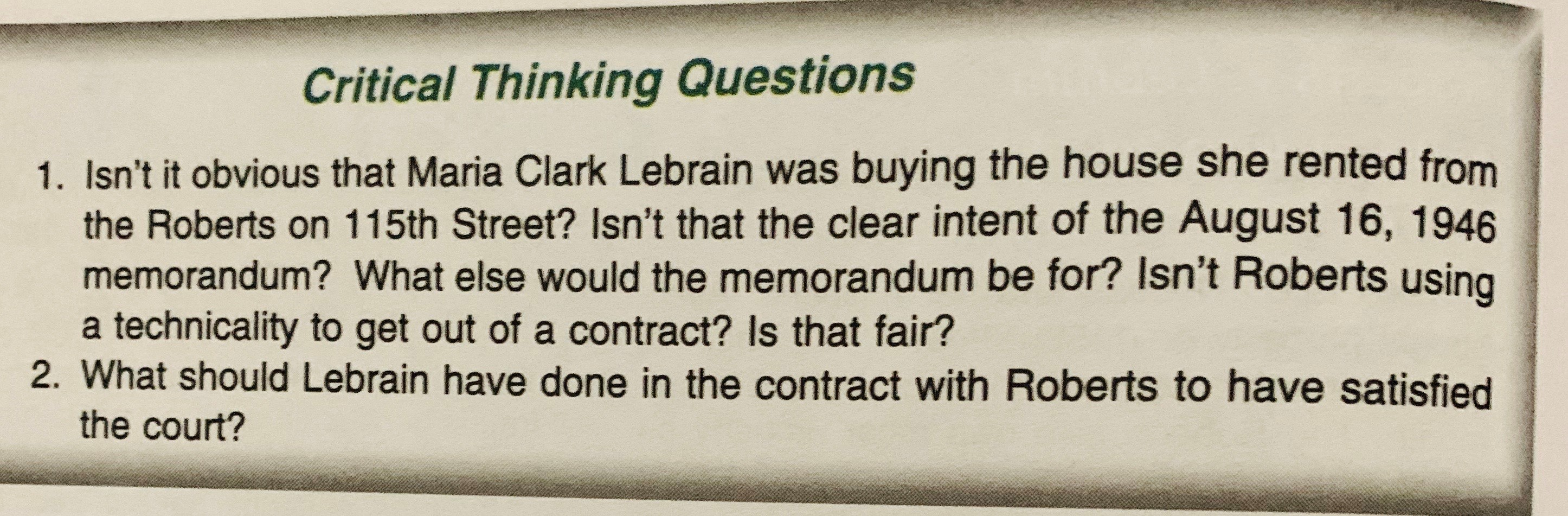 Roberts v. Lebrain 113 Cal. App.2d 712.. 24