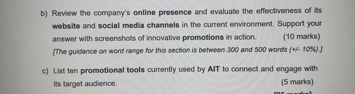 Q.3. Marketing in a Digital Age: Promotion You