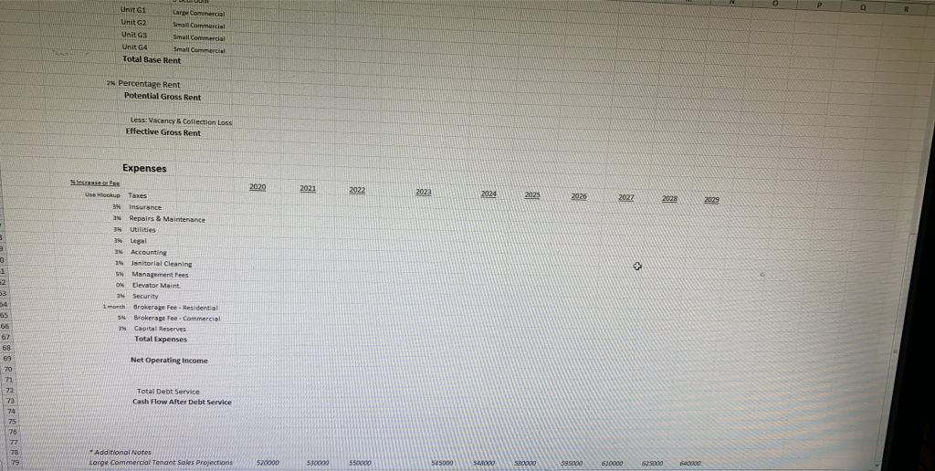 E Nop 2020 Rental Assumptions Extra Credit of
