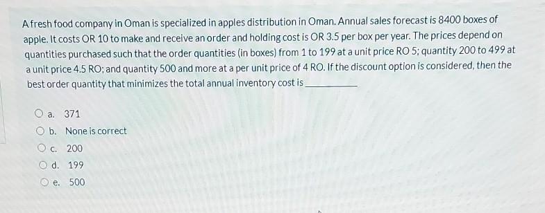 Afresh food company in Oman is specialized in