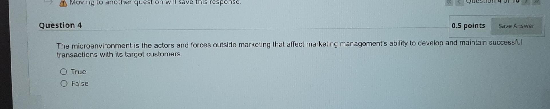 q4 Moving to another question will save this