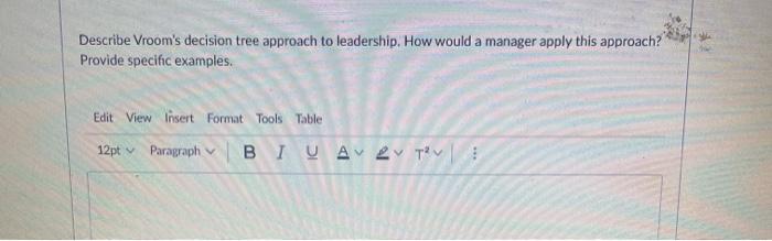 Describe Vroom's decision tree approach to
