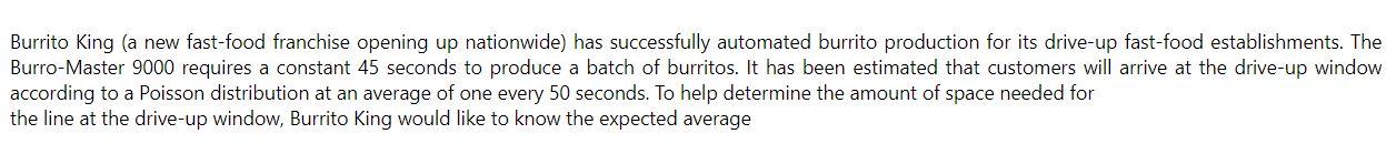 Burrito King (a new fast-food franchise opening