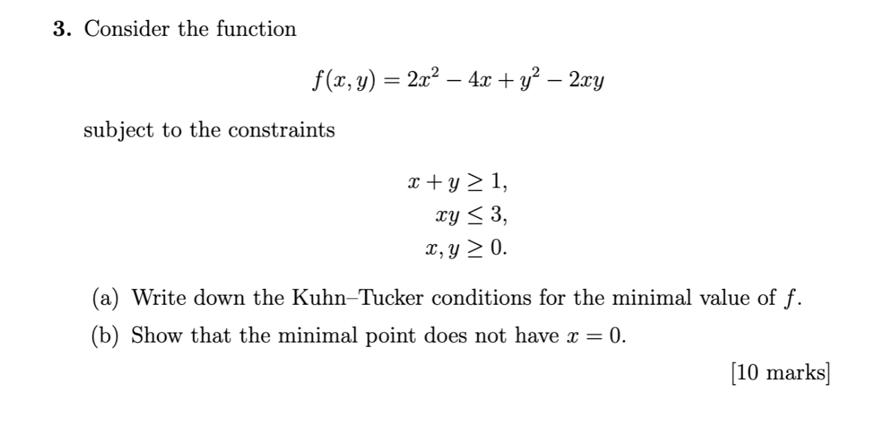 3. Consider the function f(x,y)=2x24x+y22xy