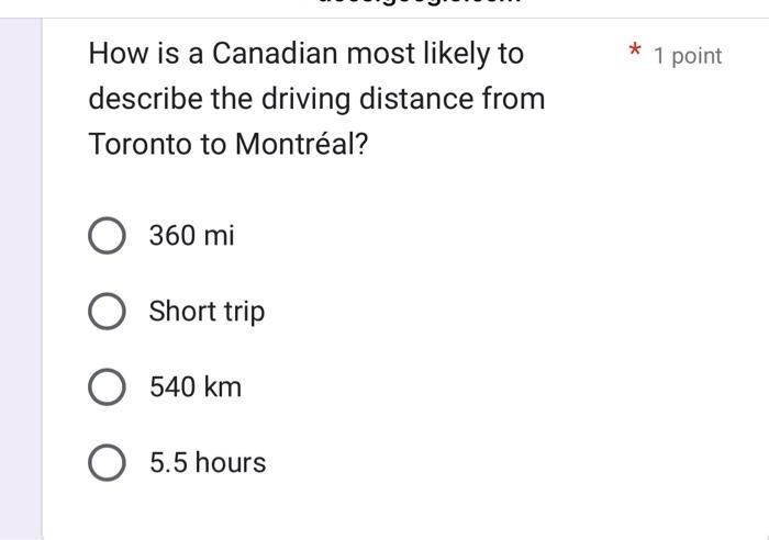 How is a Canadian most likely to * 1 point