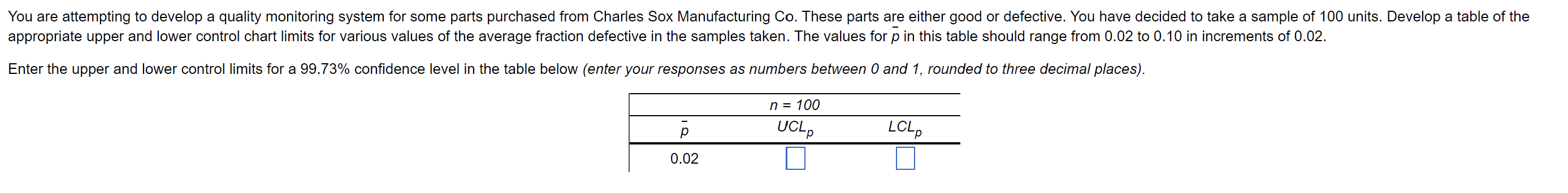 You are attempting to develop a quality