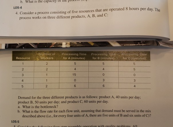 b. What is the capacity of the p o L05-4 4.