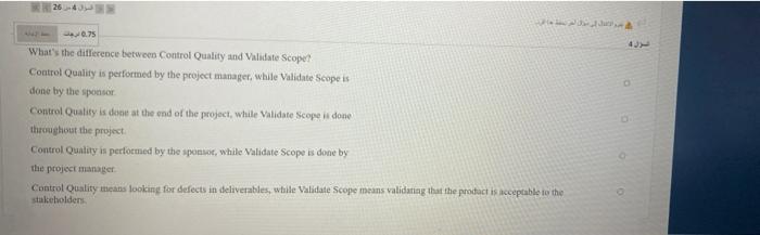 4 2 0.75 4 What's the difference between Control