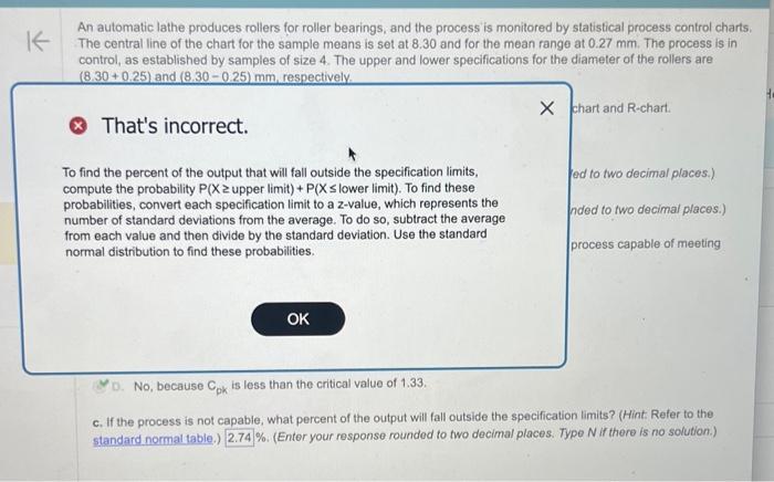 only need part c. thank you! An automatic lathe
