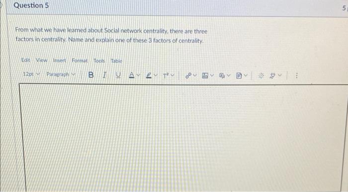 Question 5 5 From what we have learned about