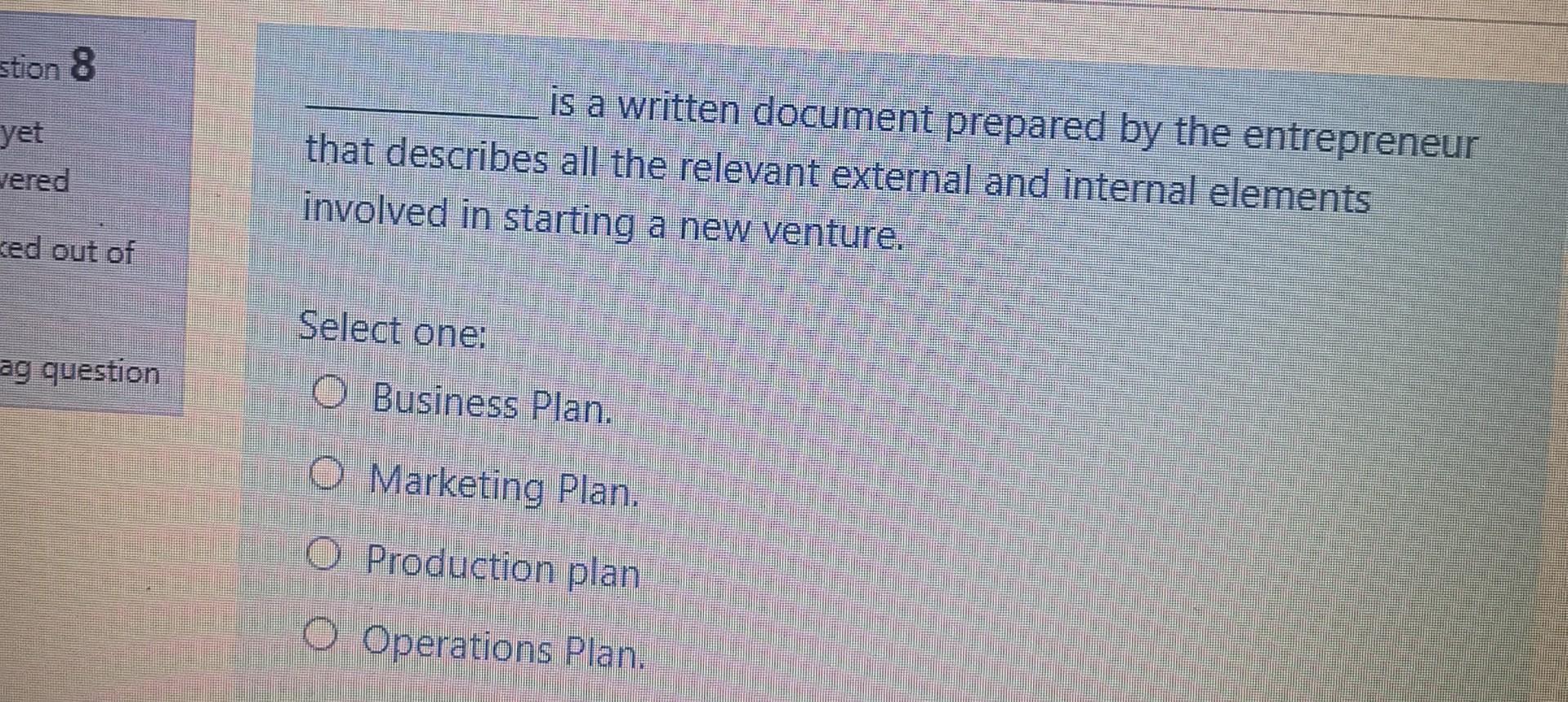 stion 8 yet vered is a written document prepared
