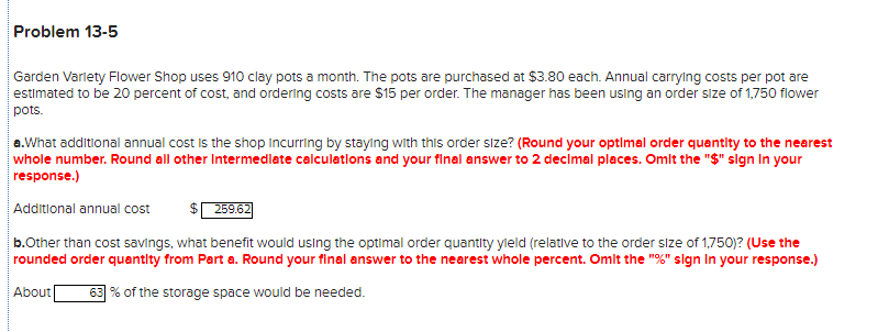 I am looking for part B. It is showing that 63%