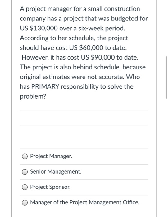A project manager for a small construction