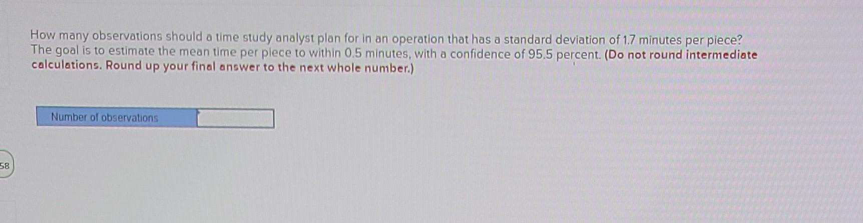 How many observations should a time study analyst