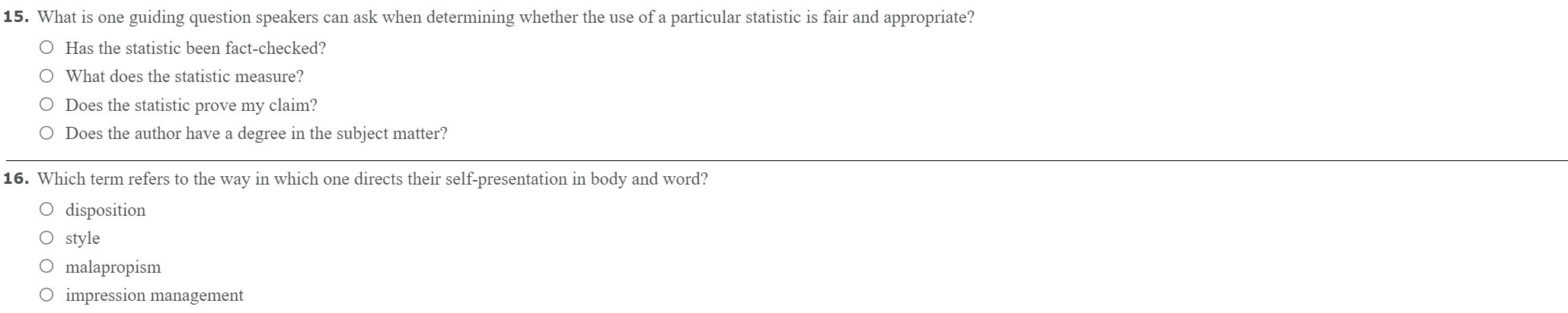 15. What is one guiding question speakers can ask