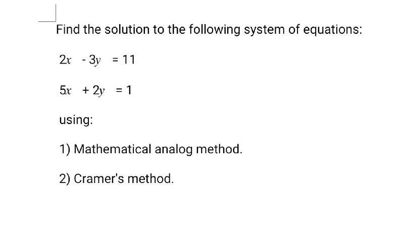 i need the answer quickly Find the solution to