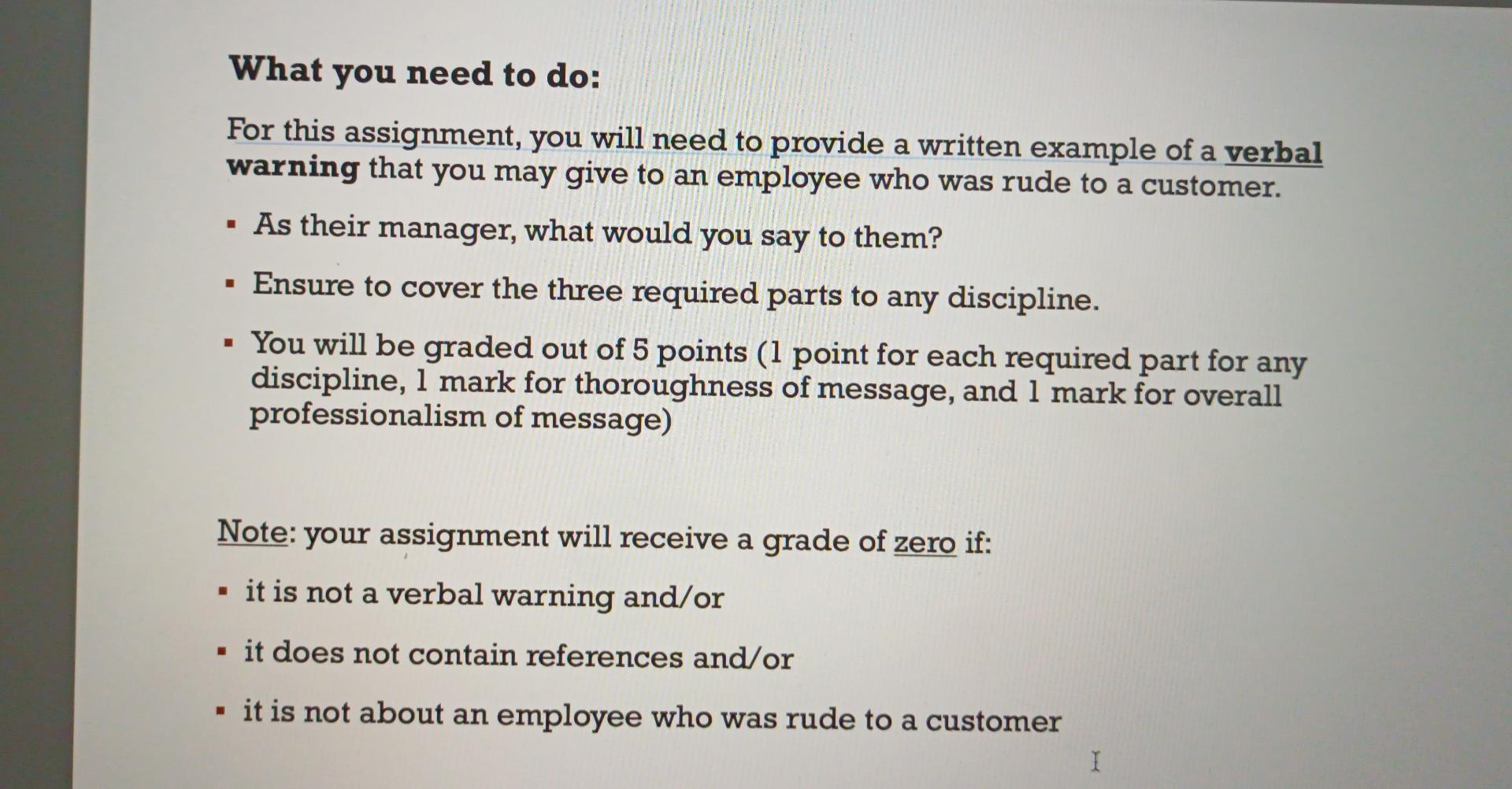 What you need to do: For this assignment, you