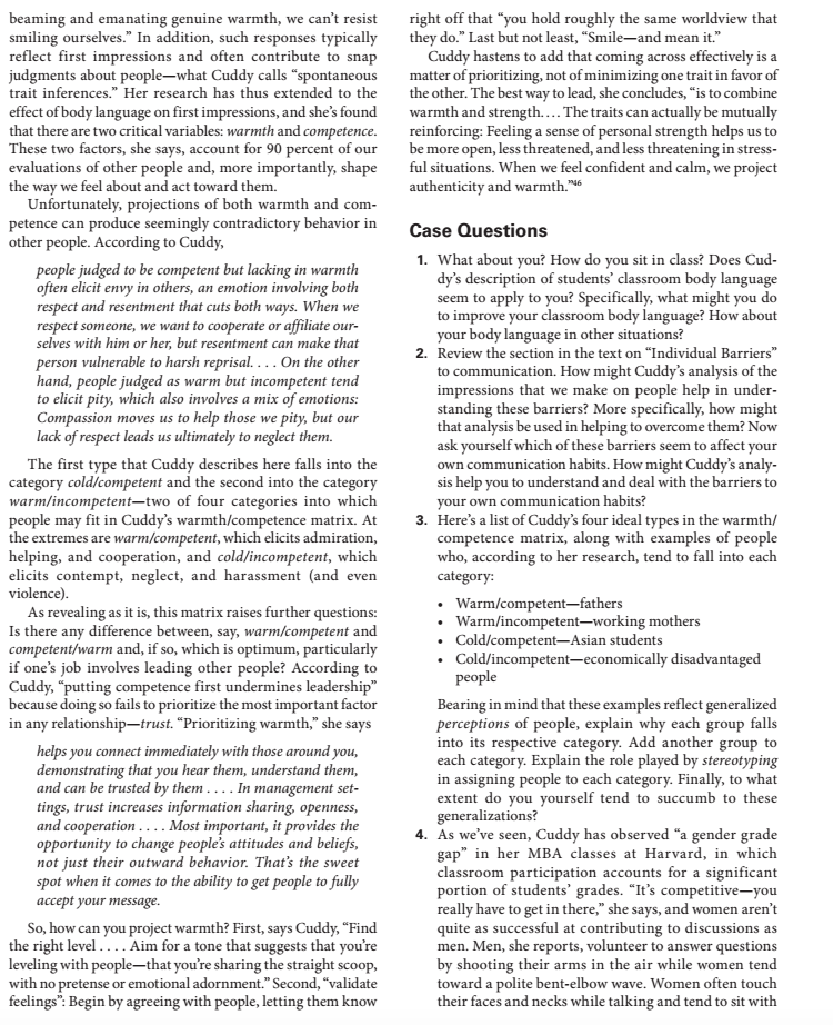 I NEED CASE QUESTION 1-4. SHORT PARAGRAPHS