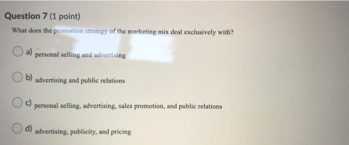 please answer all questions Question 7 (1 point)