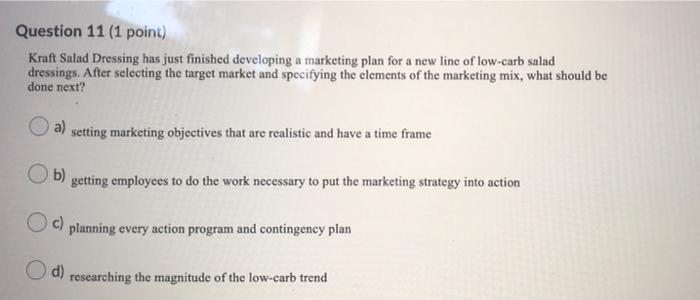 please answer all questions Question 7 (1 point)