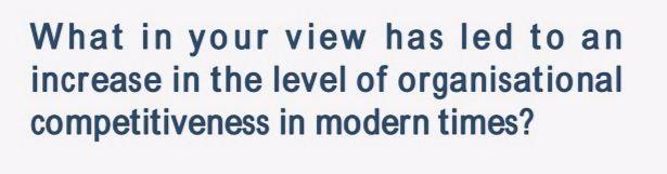 What in your view has led to an increase in the