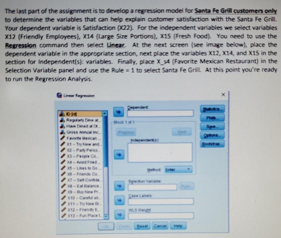 The last part of the assignment is to develop a