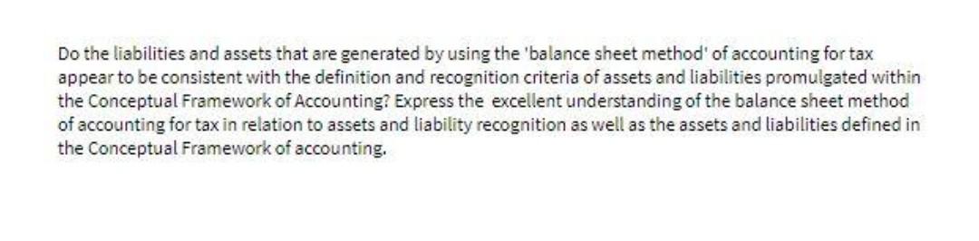 Do the liabilities and assets that are generated