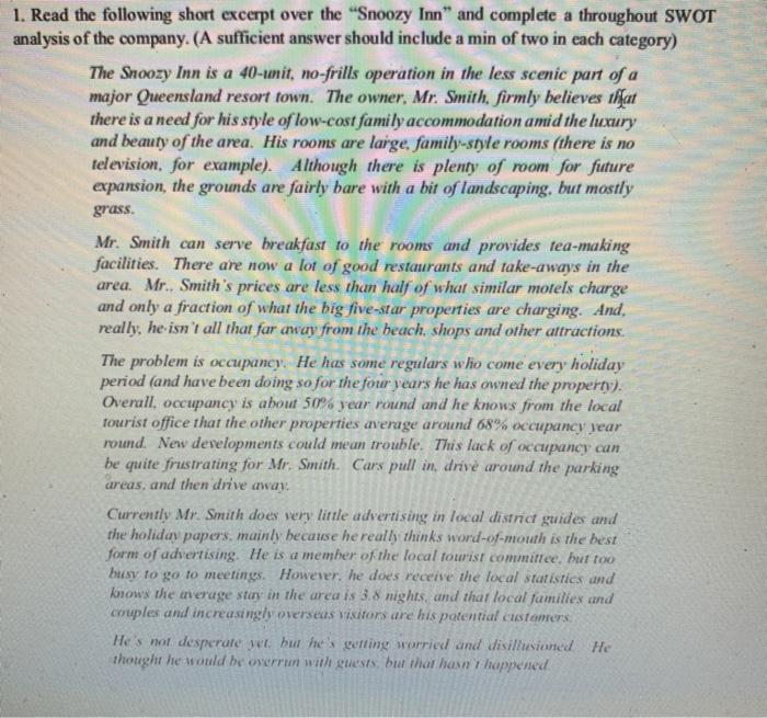 please do a swot analysis using pictue with