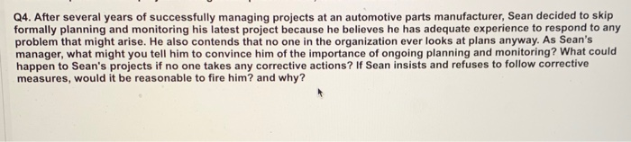 #4 please Q4. After several years of successfully