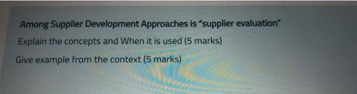 Among Supplier Development Approaches is