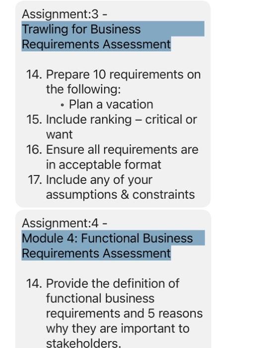 Assignment:3 - Trawling for Business Requirements