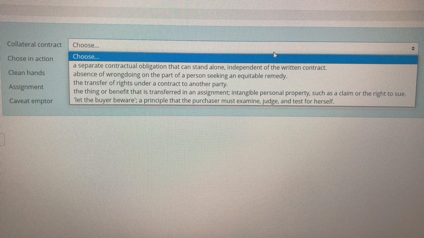 Condition subsequent Condition precedent Utmost