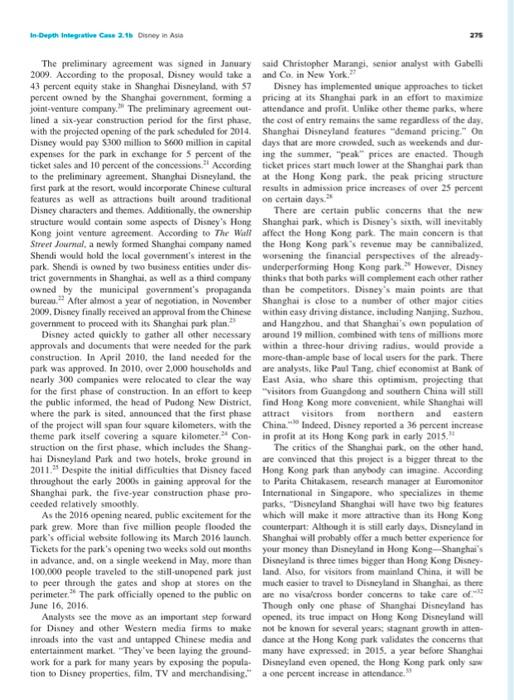 In-Depth integrative Case 2. 1b Disney in Asia