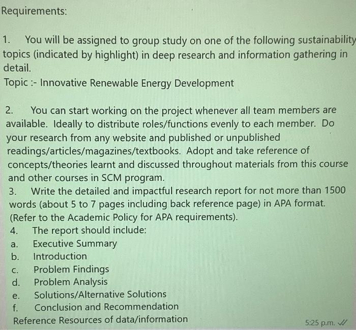 1. You will be assigned to group study on one of