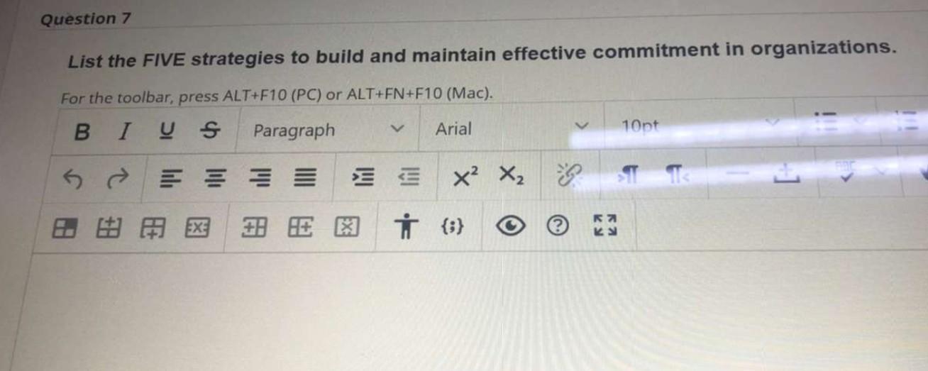 Question 7 List the FIVE strategies to build and
