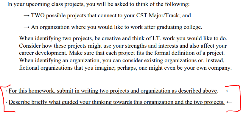 In your upcoming class projects, you will be