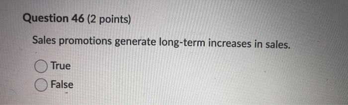 Question 44 (2 points) Which is NOT associated
