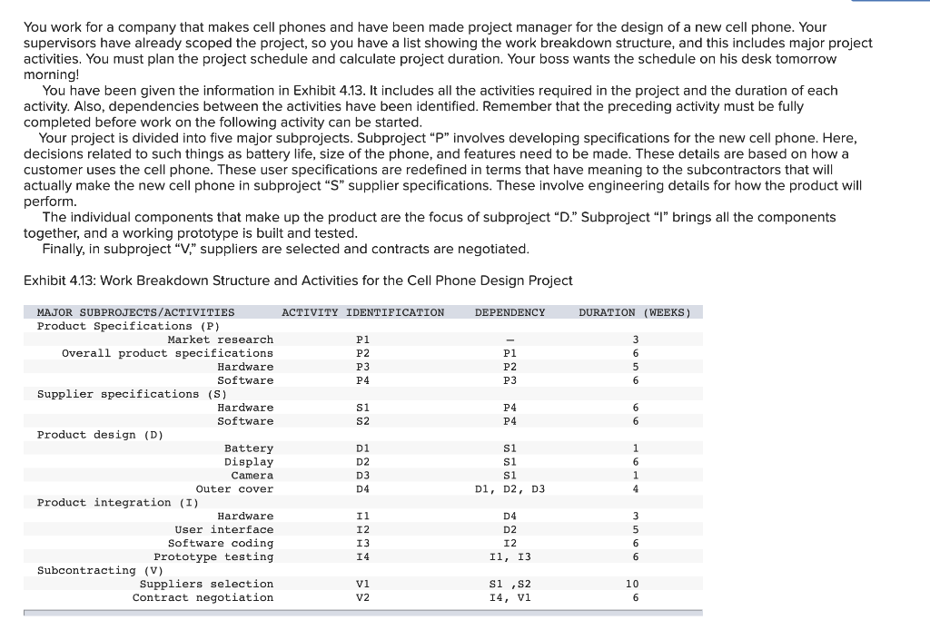 You work for a company that makes cell phones and