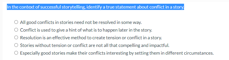 In the context of successful storytelling,