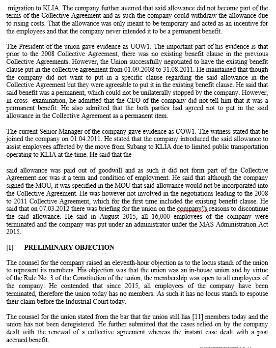 Q1. Discuss the reason(s) why MASEU claim is