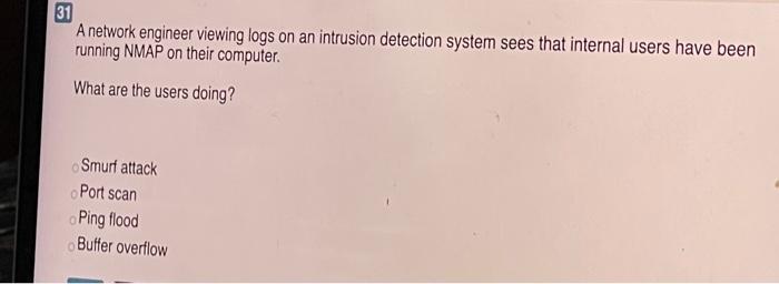 30 Which type of attack is often used as a part