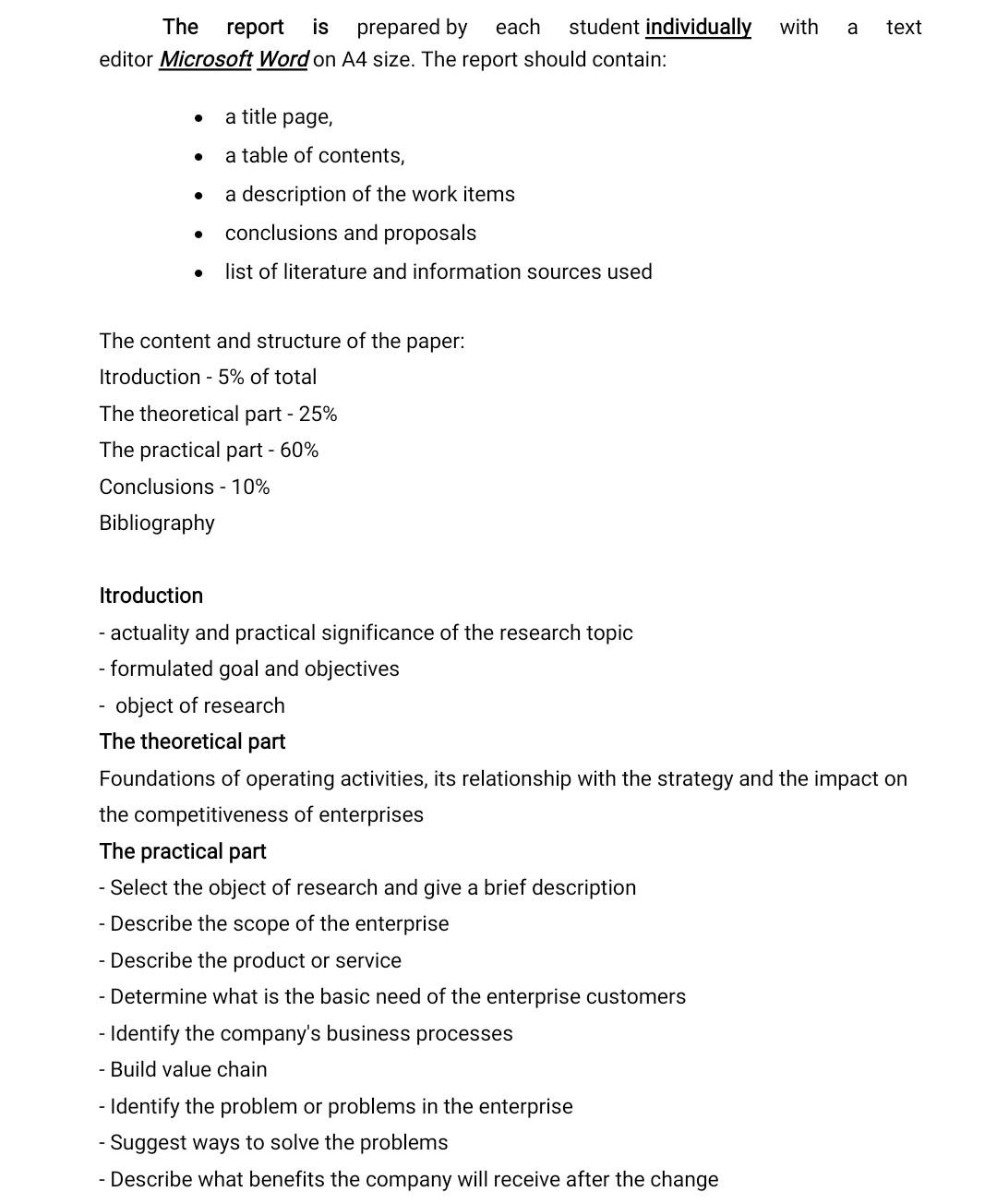 with a text The report is prepared by each