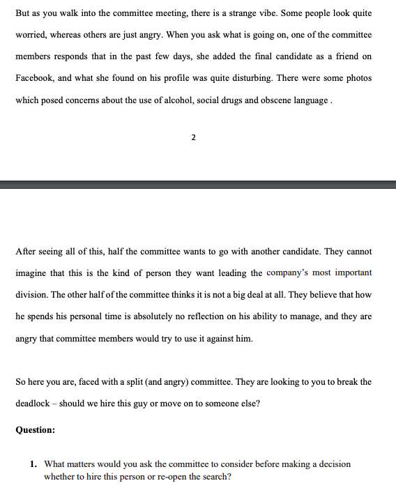 Case Study-To Facebook or not to Facebook For the