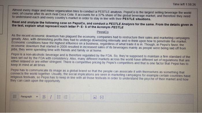 Time left 1:58:26 Almost every major and minor