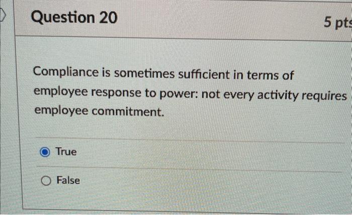 Compliance is sometimes sufficient in terms of